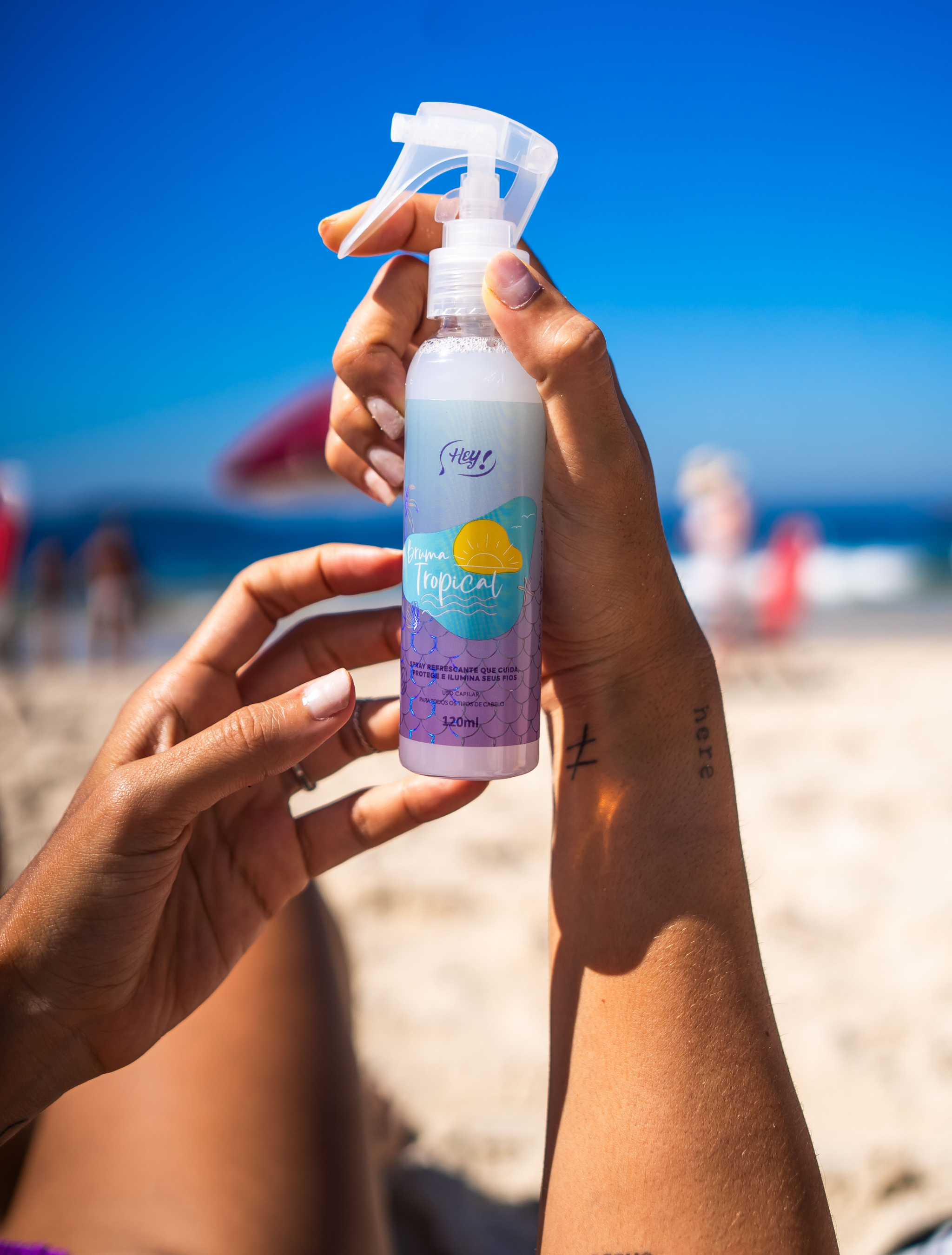 Spray Proteção Solar e Térmica - Hey, Bruma Tropical 120ml