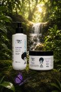 Kit Crespa Poderosa – Máscara Multifuncional 3 em 1 + Gelatina FixaBrilho | Hidratação, Reconstrução e Cuidado