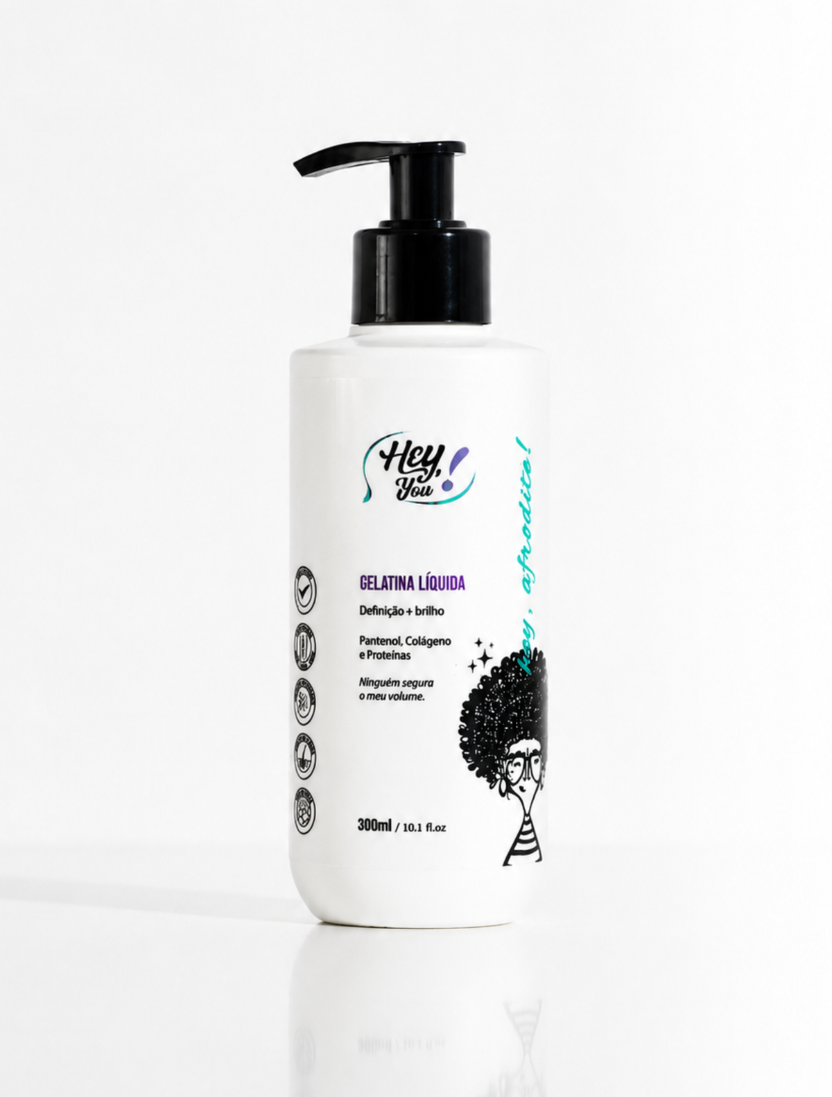 Gelatina Líquida FixaBrilho – Definição & Fixação Natural | Hey, Afrodite! 300ml