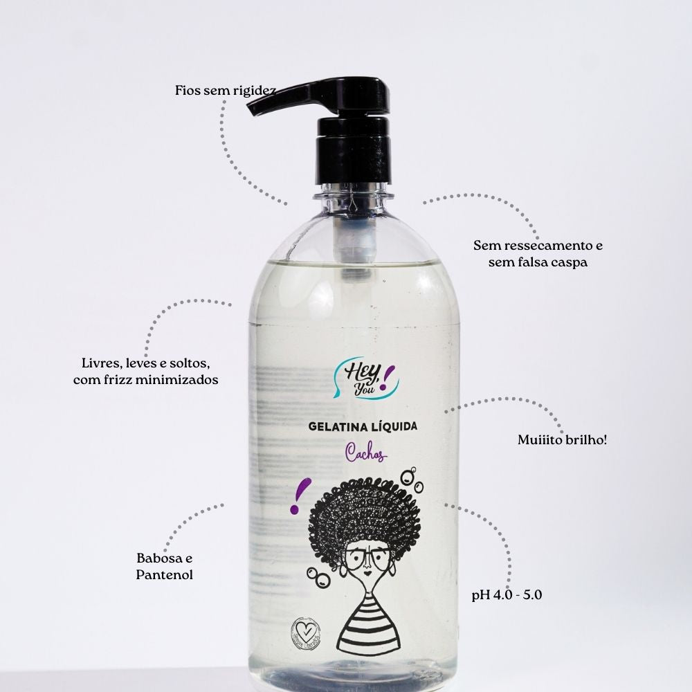 Kit Crespa Poderosa – Máscara Multifuncional 3 em 1 + Gelatina FixaBrilho 1 LITRO | Hidratação, Reconstrução e Cuidado