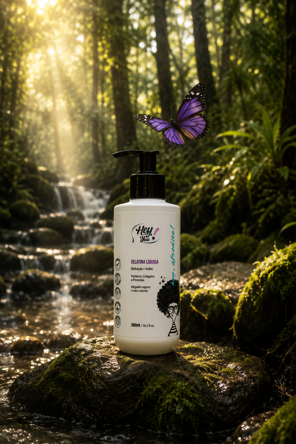 Gelatina Líquida FixaBrilho – Definição & Fixação Natural | Hey, Afrodite! 300ml