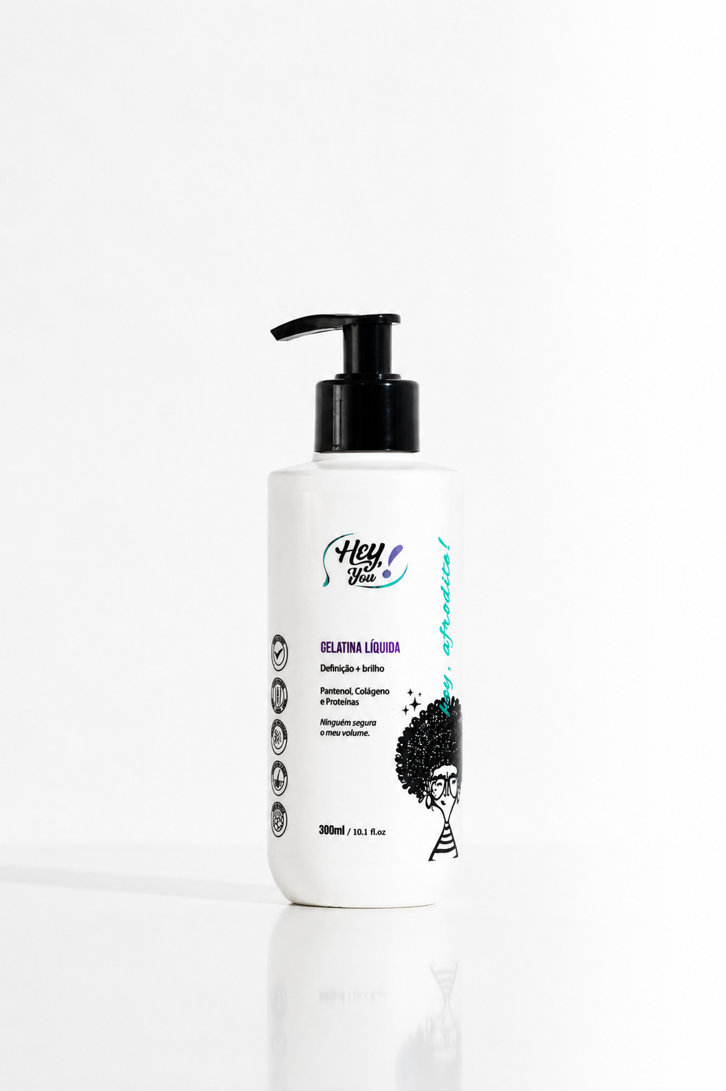 Gelatina Líquida FixaBrilho – Definição & Fixação Natural | Hey, Afrodite! 300ml