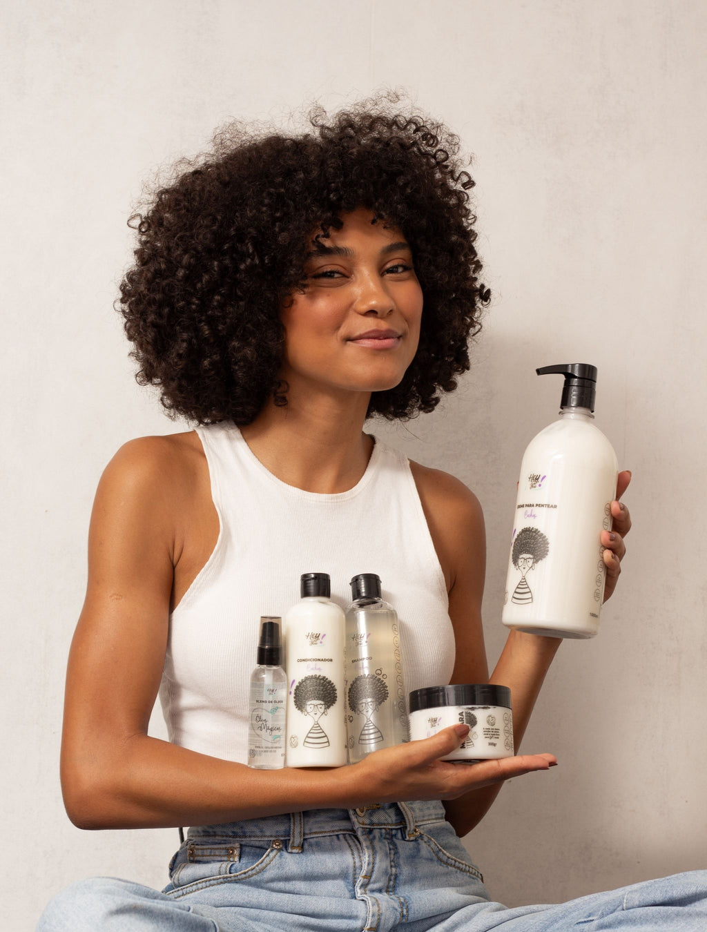 Kit Super Cuidado - Hidratação, Nutrição e Brilho para Ondulados, Cachos e Crespos