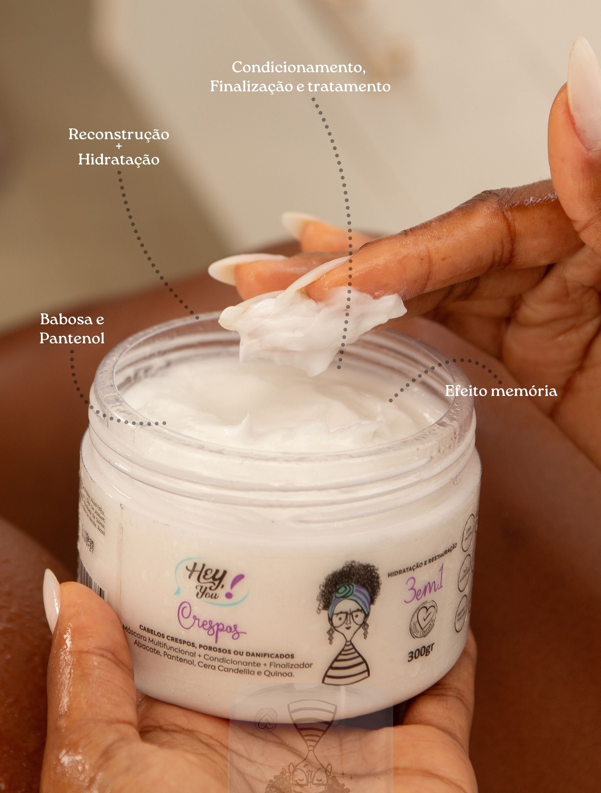 Kit Crespa Poderosa – Máscara Multifuncional 3 em 1 + Gelatina