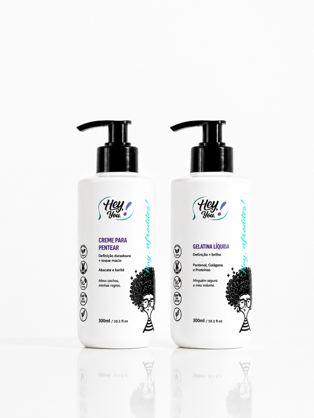 Kit Finalização Perfeita - Creme para Pentear + Gelatina FixaBrilho | Definição, Hidratação e Brilho Intenso