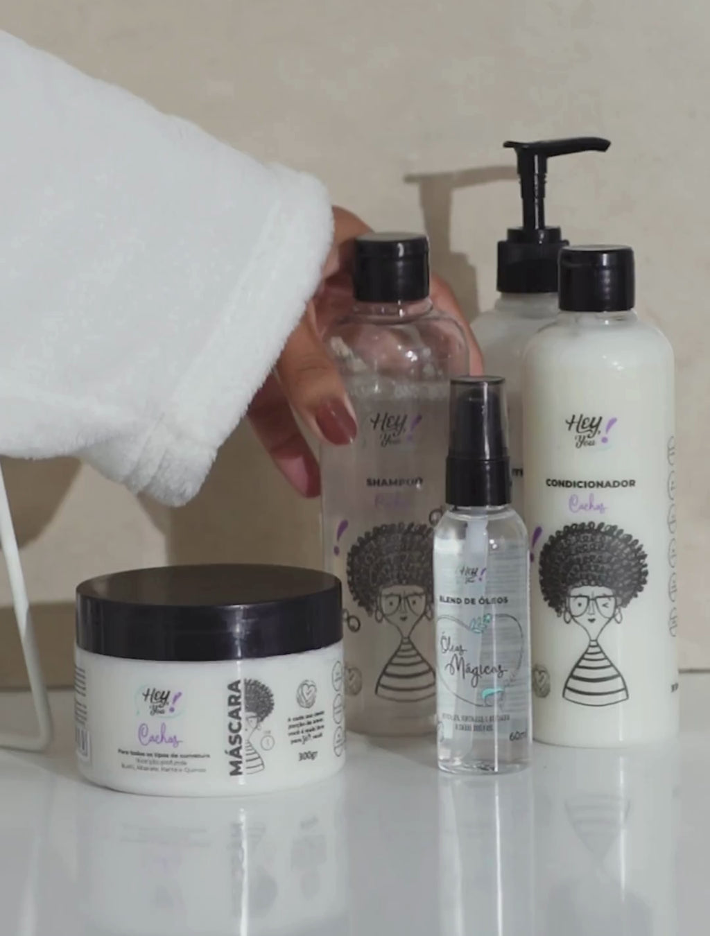 Kit Super Cuidado - Hidratação, Nutrição e Brilho para Ondulados, Cachos e Crespos